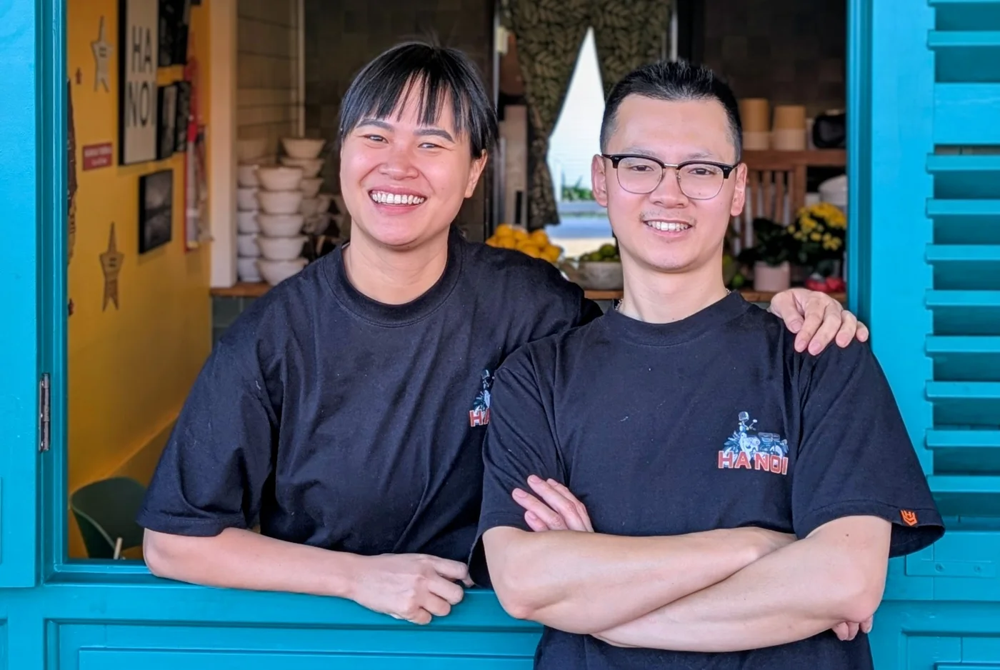 Julie & Bodi at Phở Yến on Dominion Road, Auckland.
