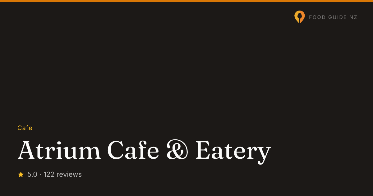 Atrium Cafe & Eatery | Wellington Cafe