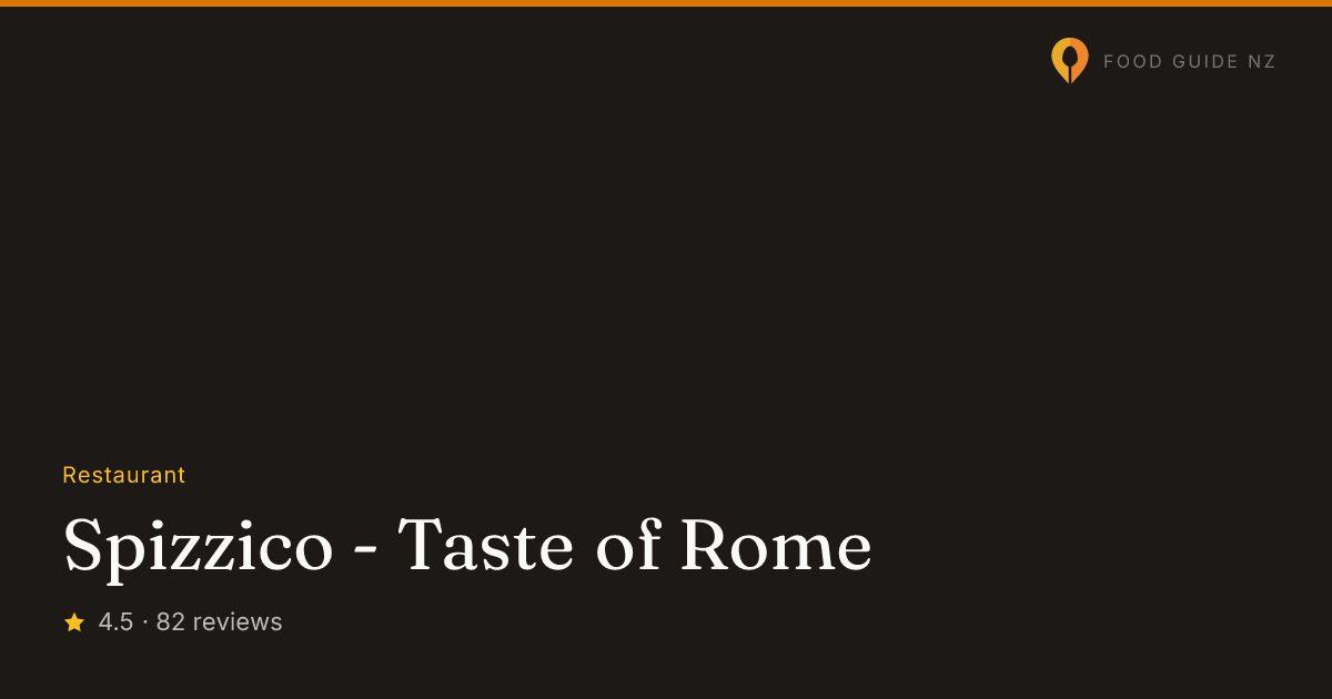 Spizzicamo Rome Spizzico - Taste of Rome | Wellington Restaurant